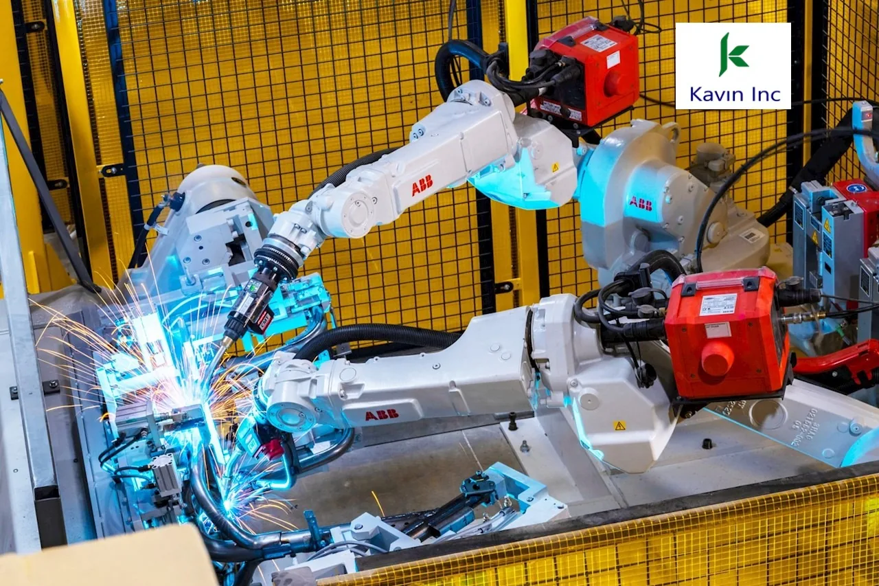 Dual robot welding automation cell by Kavin Inc